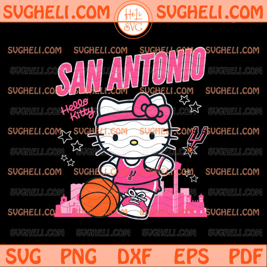 Hello Kitty San Antonio Spurs 2026 Playoffs Svg Spurs Svg