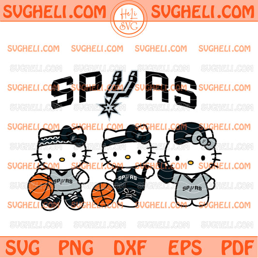 Hello Kitty San Antonio Spurs Team Svg Spurs Basketball Svg