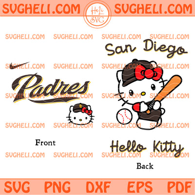 Hello Kitty San Diego Padres MLB Svg Hello Kitty MLB Svg