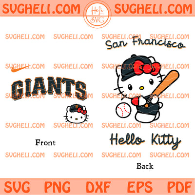 Hello Kitty San Francisco Giants MLB Svg Hello Kitty MLB Svg