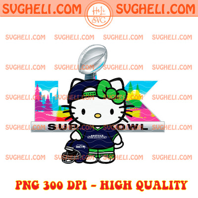 Hello Kitty Seattle Seahawks Super Bowl LX Png