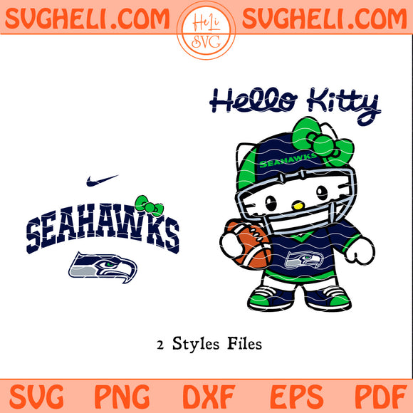 Hello Kitty Seattle Seahawks Svg NFL Seattle Seahawks Svg