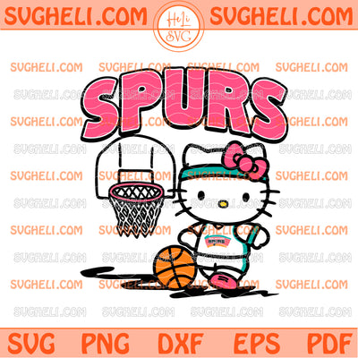 Hello Kitty Spurs Basketball Svg Kitty San Antonio Spurs Svg