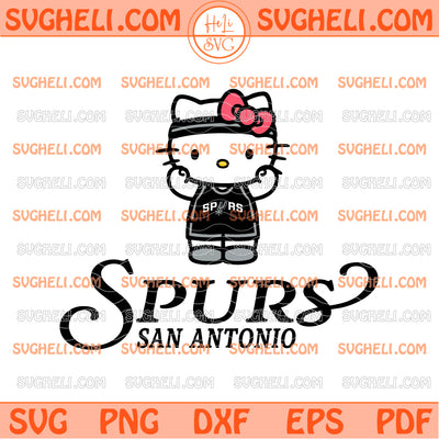 Hello Kitty Spurs Svg Hello Kitty San Antonio Spurs Svg