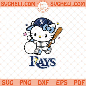 Hello Kitty Tampa Bay Rays Baseball Svg Kitty Baseball Svg Png Dxf Eps Files