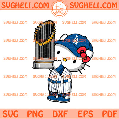 Hello Kitty Team Dodgers Svg LA Dodgers Hello Kitty Svg