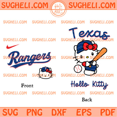 Hello Kitty Texas Rangers MLB Svg Hello Kitty MLB Svg
