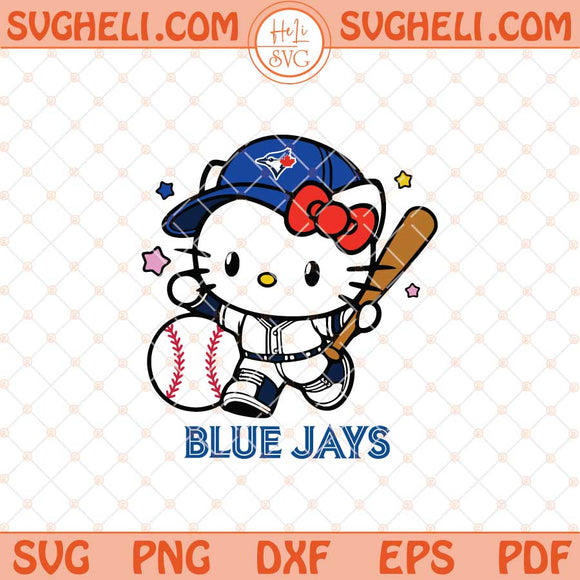 Hello Kitty Toronto Blue Jays Baseball Svg Baseball Svg Png Dxf Eps Files