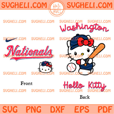 Hello Kitty Washington Nationals MLB Svg Hello Kitty MLB Svg