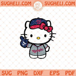 Hello Kitty Washington Nationals Svg Washington Baseball Svg Png Dxf Eps Files