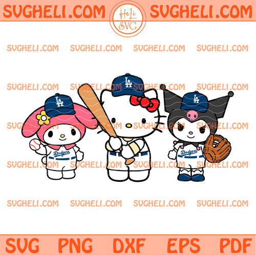 Hello Kitty and Friends Los Angeles Dodgers Svg Dodgers Svg