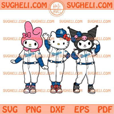 Hello Kitty and Friends Night at Los Angeles Dodgers Svg