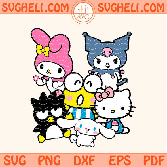 Hello Kitty and Friends Svg My Melody Svg Keroppi Svg Png Dxf Eps Files