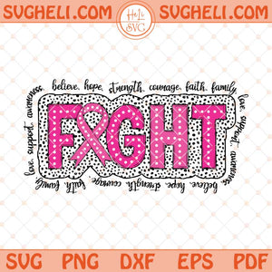 Her Fight Is Our Fight Png Breast Cancer Svg Pink Ribbon Svg Png Dxf Eps Files