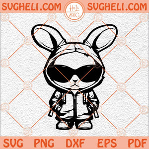 Hip Hop Bunny Svg Easter Bunny Svg Cute Bunny Svg Hip Hop Svg Png Dxf Eps Files