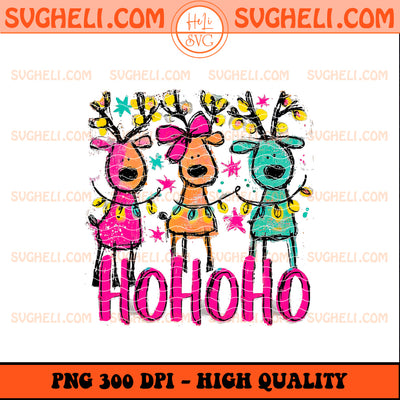 Ho Ho Ho Deer Png Christmas Deer Png Reindeer Png