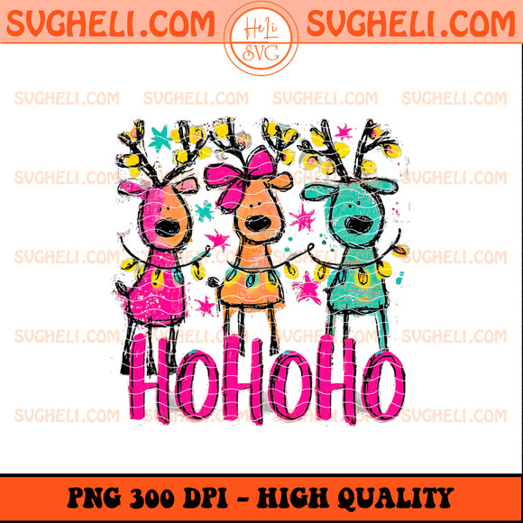 Ho Ho Ho Deer Png Christmas Deer Png Reindeer Png