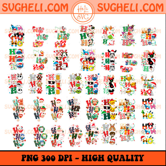 Ho Ho Ho Disney Christmas Png Bundle Disney Christmas Png
