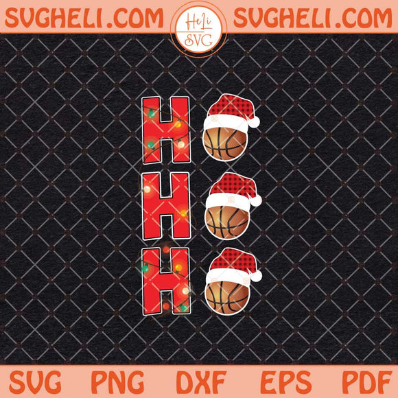 Ho Ho Ho Svg Christmas Basketball Svg Basketball Svg Png Dxf Eps Files