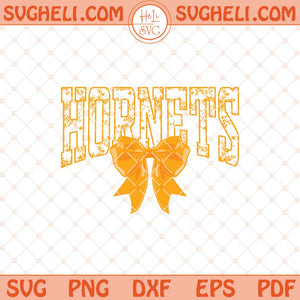 Hornets Baseball Floral Toile Water Color Coquette Bow Svg Png Dxf Eps Files