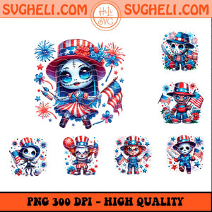Horror America Png Bundle Horror Movie Fourth Of July Png Sublimation Files