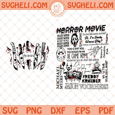 Horror Movie Killers Svg Horror Characters Svg Horror Svg Png Dxf Eps Files