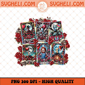 Horror Movie Tarot Cards Png Valentine Horror Friends Png Sublimation Files