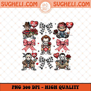 Horror Movies Coquette Valentine Png Scary Horror Kitty Png Sublimation Files