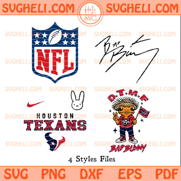 Houston Texans NFL Bad Bunny Svg Houston Texans Svg