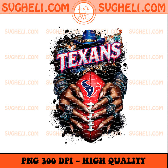Houston Texans NFL Hand Nail Finger Png