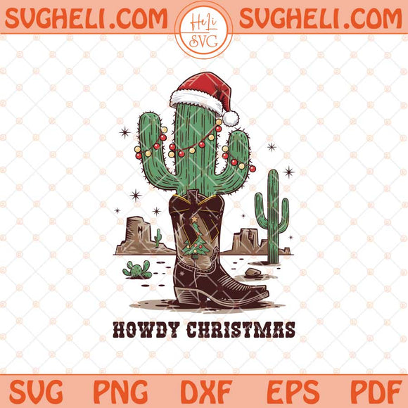 Howdy Christmas Svg Western Christmas Svg Christmas Svg Png Dxf Eps Files