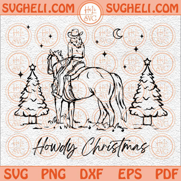 Howdy Christmas Svg Western Christmas Svg Cowgirl Svg Trendy Svg Png Dxf Eps