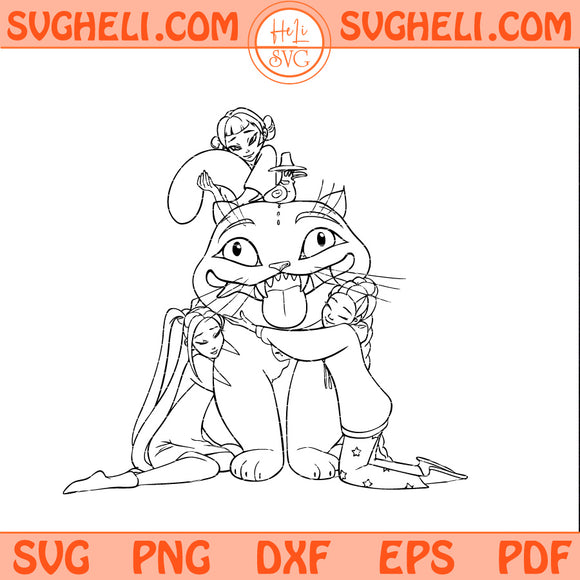 Huntrix Band Hug Derpy Svg Kpop Demon Hunters Tiger Svg