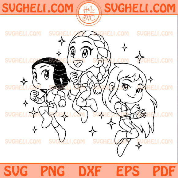 Huntrix Girl Team Svg Huntrix Rumi Mira Zoey Svg