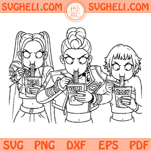 Huntrix Ramen Svg Kpop Demon Hunters Huntrix Noodles Svg Png Dxf Eps Files