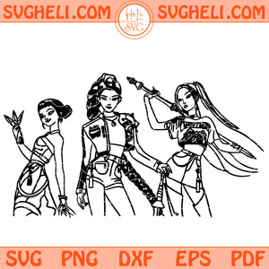 Huntrix Svg Rumi Mira Zoey Hunter Svg Kpop Demon Hunters Svg Png Dxf Eps Files