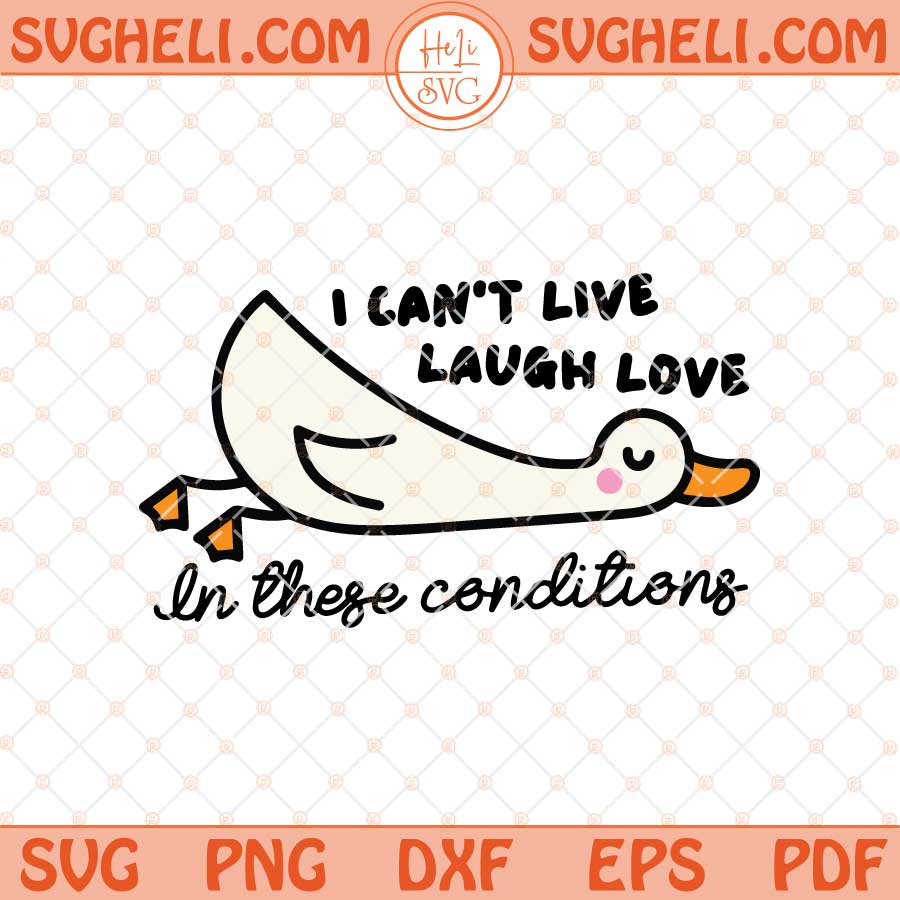 I Can't Live Laugh Love In These Conditions Goose Svg
