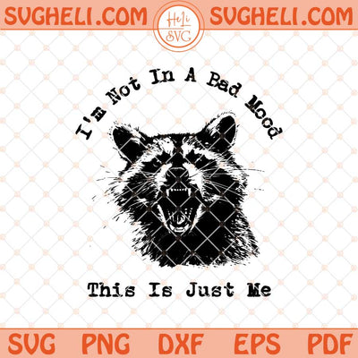 I'm Not In A Bad Mood This Is Just Me Svg Angry Raccoon Svg Png Dxf Eps Files