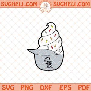 Ice Cream Colorado Rockies Hat Svg Rockies Ice Cream Hat Svg Png Dxf Eps Files