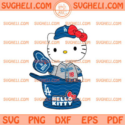 Ice Cream Hello Kitty LA Dodgers Hat Svg Kitty Dodgers Svg