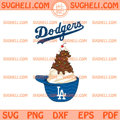 Ice Cream LA Dodgers Hat Svg LA Dodgers MLB Svg
