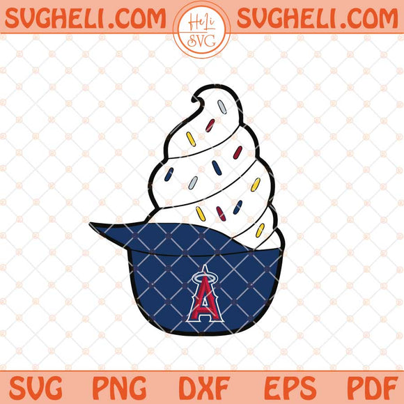 Ice Cream Los Angeles Angels Hat Svg Angels Ice Cream Svg Png Dxf Eps Files