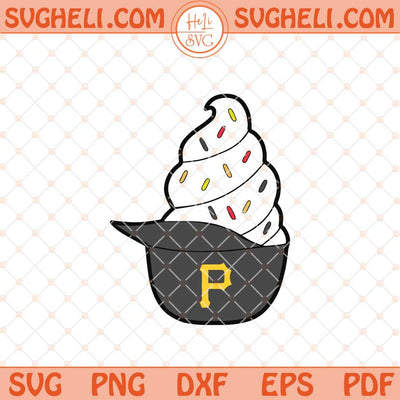 Ice Cream Pittsburgh Pirates Hat Svg Pirates Ice Cream Hat Svg Png Dxf Eps Files