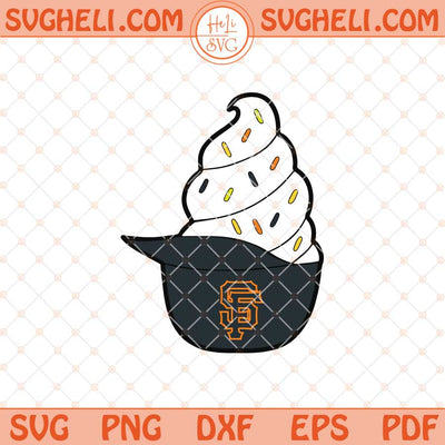 Ice Cream San Francisco Giants Hat Svg Giants Ice Cream Svg Png Dxf Eps Files