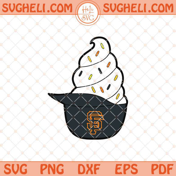 Ice Cream San Francisco Giants Hat Svg Giants Ice Cream Svg Png Dxf Eps Files