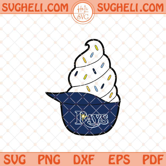 Ice Cream Tampa Bay Rays Hat Svg Rays Ice Cream Hat Svg Png Dxf Eps Files