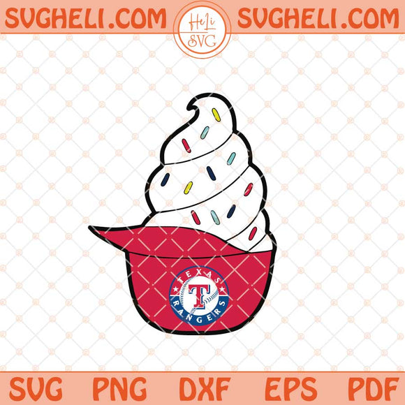 Ice Cream Texas Rangers Hat Svg Texas Ice Cream Hat Svg Png Dxf Eps Files