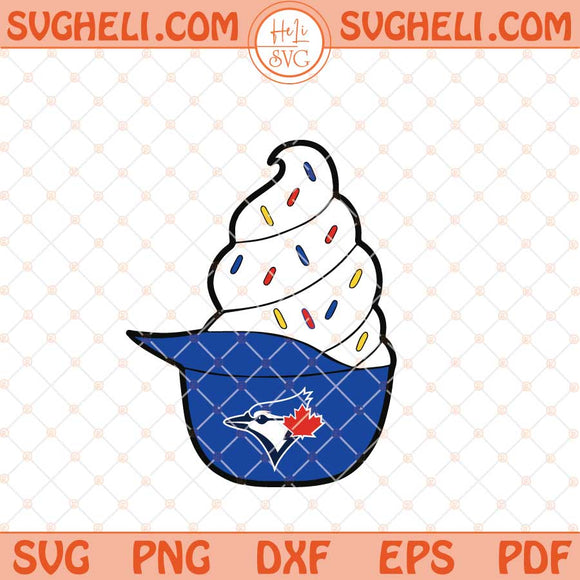 Ice Cream Toronto Blue Jays Hat Svg Blue Jays Baseball Svg Png Dxf Eps Files