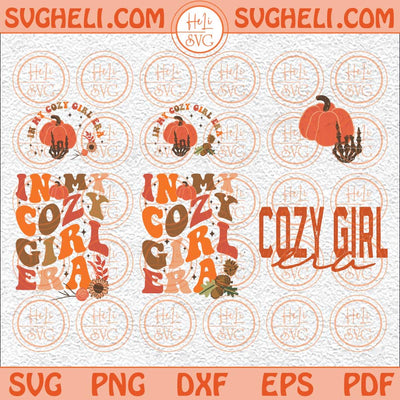 In My Cozy Girl Era Svg Cozy Girl Era Retro Svg Pumpkin Season Svg Png Dxf Eps 3 Styles Files