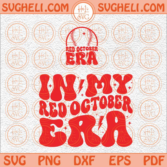 In October We Wear Red Solid SVG 
